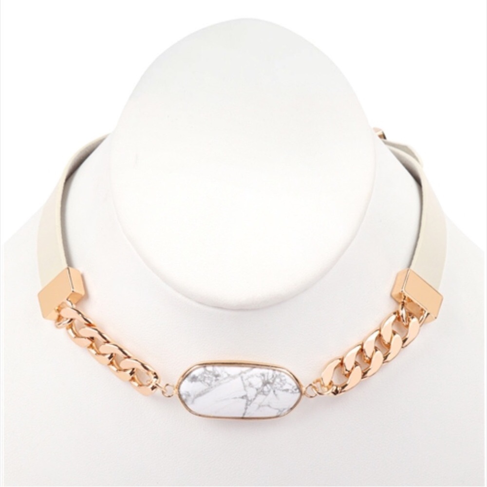 OVAL Natural stone necklace or bracelet